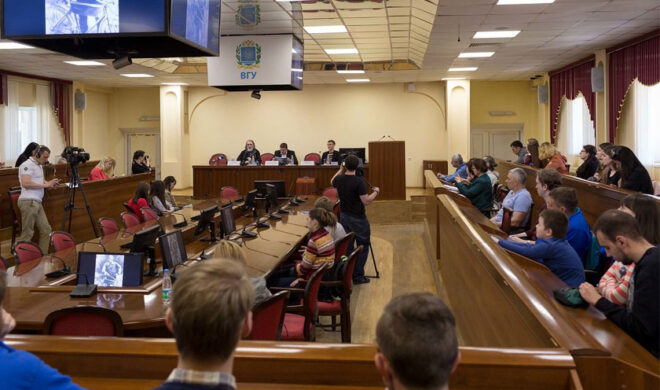 Встреча Конюхова со студентами Воронежа